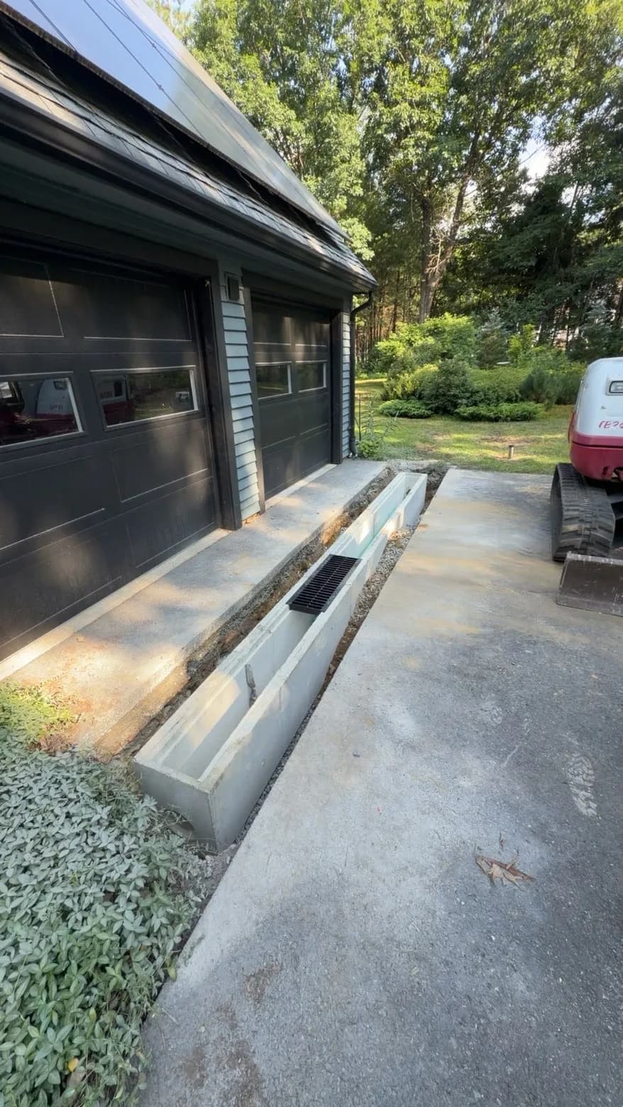 Gallery photos for Trench Drain Install That Stops Water at the Garage Door: Image #3
