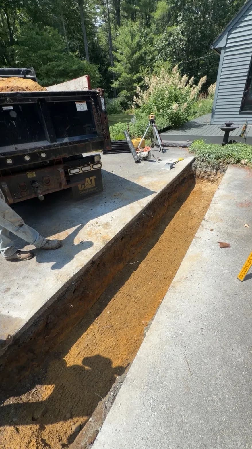Gallery photos for Trench Drain Install That Stops Water at the Garage Door: Image #2