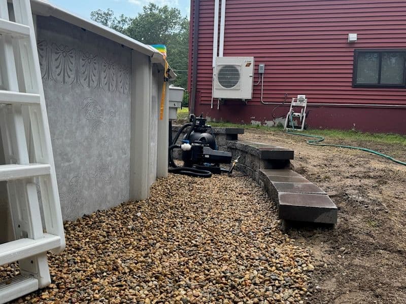 Gallery photos for Stunning Backyard Stone Retaining Wall in Lancaster MA: Image #2