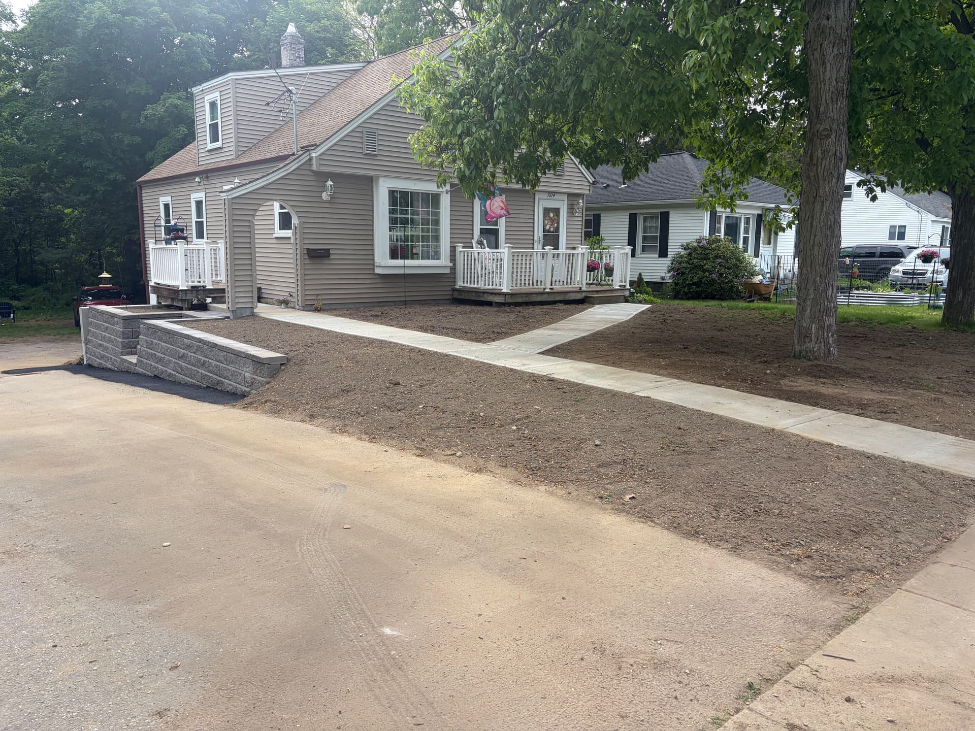 Walkway and Retaining Wall Build in Leominster image